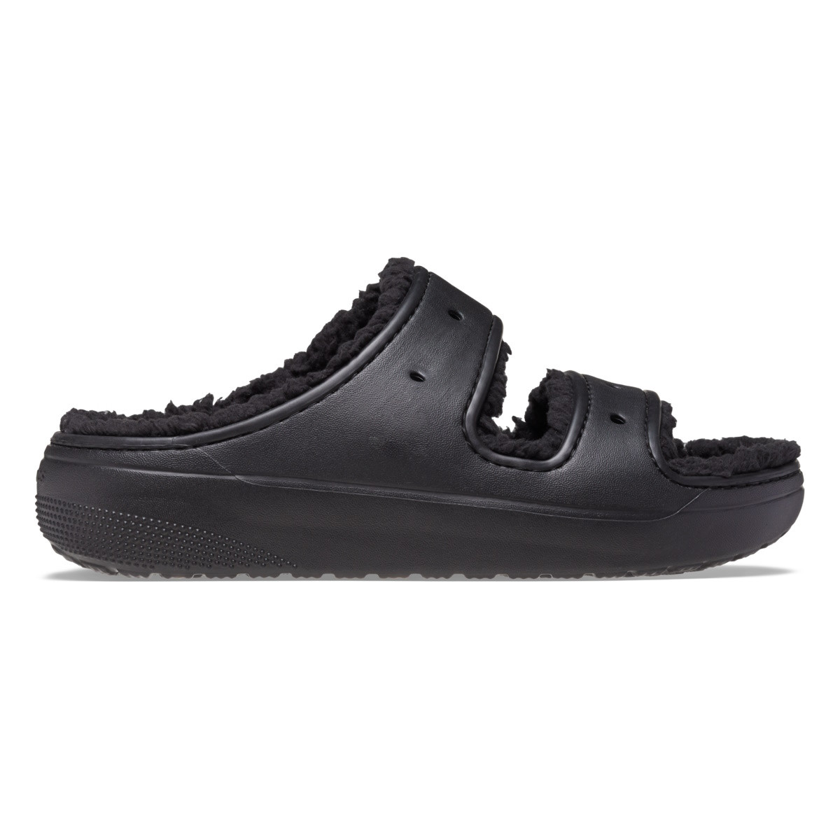 Crocs Classic Cozzzy Sandal Negru - Black/Black - imagine 8